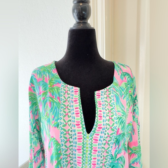 Lilly Pulitzer Sz XL Nadine Dress Botanical Green Just Wing It ChillyLilly - Picture 3 of 9